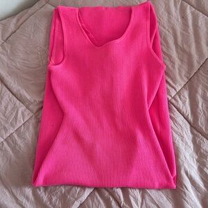 Bright Neon Pink Sweater Dress